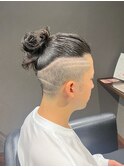 ビジネスマンバン ツーブロックバリアート オールバック