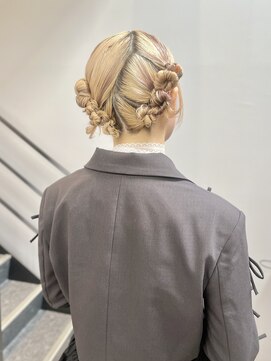 ヌープヘアーアイス(NUUP.hair ici) ボブでも出来る！お呼ばれ大人かわいい編み込み風アレンジ