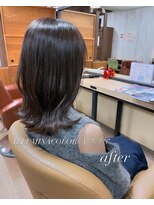 フェイス 天満橋(Faith) トステアカラーでツヤサラミディアムスタイル