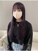 福井駅前ダブルカラーラベンダーレイヤーシャギーカット韓国学生