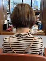 フフ 瀬戸店(FuFu) 前下がりボブ　明るい白髪染め　白髪ぼかし