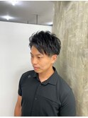 波巻きツイストスパイラルパーマ/フェザーパーマ/眉毛/メンズ 