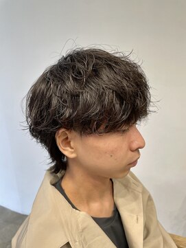 ニアウ 伊勢崎連取店(Niau) メンズマッシュウルフシャドウパーマメンズパーマ