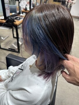 ケーオーエスビューティー(K O S beauty) インナーカラー　ブルー＆パープル