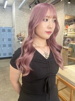 サンク 原宿 表参道(cinq) ミルクティーピンクアッシュベージュレイヤーボブウルフボブ