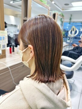 アッシュ 鶴ヶ峰1号店(Ash) ブリーチハイライトで叶える春先どりボブ♪