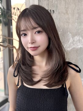 ロビー 表参道(ROBBY) ミディアムレイヤーカット/30代40代50代/顔周りカットくびれヘア