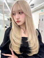 エジョン 三鷹店(Aejon)&nbsp;三鷹レイヤーカット韓国ダブルカラー顔周り前髪カットボブ