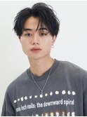韓国風ニュアンスパーマ×センターパート