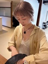 パーク(PARK)&nbsp;ハイトーンブリーチカラーブロンドピンクベージュ