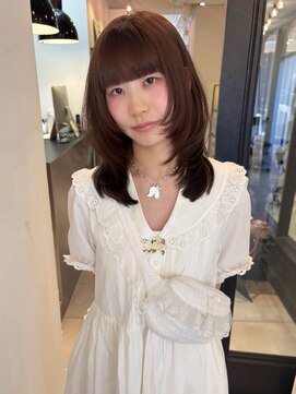 シータ(sheta) 【表参道sheta/riria】ミディアムレイヤーブラウンカラー