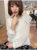 【アフロート添田】大人可愛い前下がりボブ