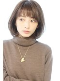 20代30代40代大人可愛いボブ 丸みが可愛いボブスタイル