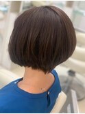 小顔丸みショートボブ