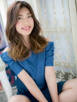 クオーレ ヘア アンジュ 水戸店(CUORE HAIR ange)&nbsp;*ange水戸*…かきあげ前髪xポイントカラー♪ウェットヘアa