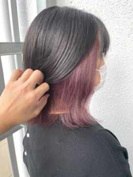 カプア 仙台駅前店(Kapua) インナーカラー/ピンクバイオレット/ケアブリーチ/外ハネボブ