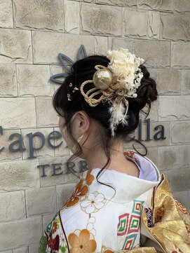 カぺリベラ テラス Capelli bella TERRACE 祝 成人式 アップスタイル