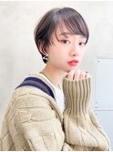 Siena 渋谷　小顔ショート×透明感カラー