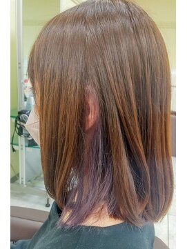 プールドゥマン 屯田(POUR DEMAIN) ブラウン×インナーパープル