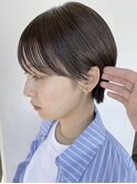 大人ショートボブ大人マッシュショート丸みショート前髪あり