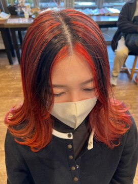 ヘアーレナータ 八王子(HAIR RENATA) 20代30代40代大人可愛いシアーピンク透明感肩ライン外ハネ