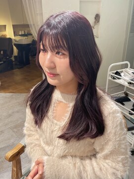 ユイバイラドンナ(Huit by LADONNA) ピンクブラウン/切りっぱなしボブ/エアリーロング/美髪