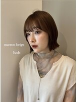ガーランド (Garland)&nbsp;切りっぱなしボブ/マロンベージュ/前髪/原宿神宮前