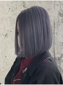 ペールパープル×ぱっつとボブ
