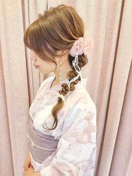 ヘアメイク マリア 福岡天神西通り(hair make MARIA) 浴衣×サイドあみおろし