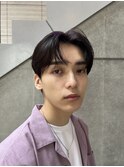 艶センターパートニュアンスパーマ韓国マッシュダークアッシュ