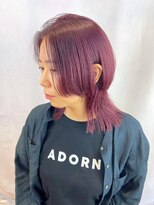 サラ ビューティ サイト 春日(SARA Beauty sight)&nbsp;チェリーレッド/レッド/暖色カラー/ブリーチカラー/艶髪/ウルフ