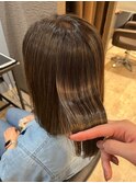 髪質改善/ブラウンベージュ/ミディアムボブ