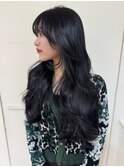 漆黒ロングツヤツヤ髪質改善トリートメント