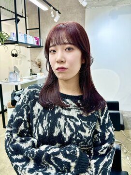 パープル(purple) ブリーチなしボルドー