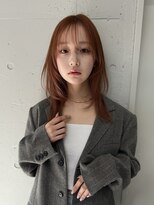 シーク 天神(SEEK)&nbsp;オレンジベージュ/レイヤーカット/ミディアムヘア/韓国風ヘア