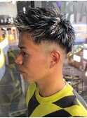 スパイキーショートザクザクショートアップバングツーブロック