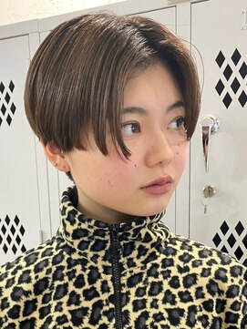 エリマ 武蔵小杉(elima) 武蔵小杉くびれショート切りっぱなしボブベージュカラー30代★