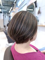 アオカマクラ(a-o Kamakura)&nbsp;ボブレイヤー×脱白髪染めハイライト