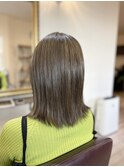 透明感で魅せるナチュラルボブ/ヘッドスパ/髪質改善/白髪ぼかし