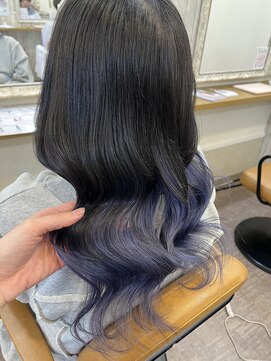 インナーカラーブルーパープル