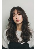 ミディアムレイヤー顔周りレイヤーハッシュカット韓国へア