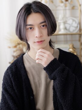 カバーヘア ブリス 大宮西口(COVER HAIR bliss) ナチュラルセンターパート小顔ハッシュカットa大宮20代30代40代