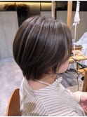 ワンホンレイヤー/ミルクティーブロンド/ダークブルー/大阪梅田