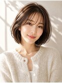 首元すっきり、上品にまとまる大人ショートボブ