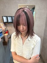 リエンス(RIENS)&nbsp;【RIENS】ピンク×グレー×切りっぱなし