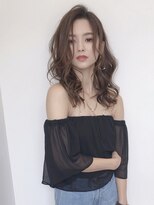 エル(LE)&nbsp;６/８open！ひし形シルエットグレージュエアリーセミロング