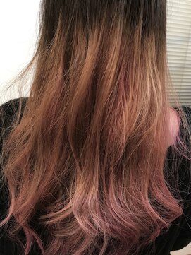 ヘアーアンドビューティー ルーツ(hair&beauty #roots) ベージュ×ピンクカラー