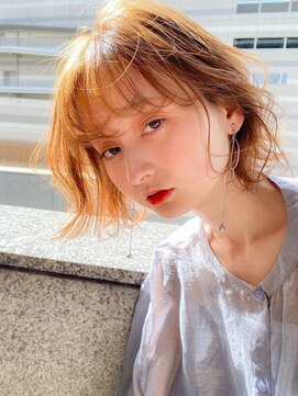 アヴァンス 広島本通店(AVANCE.) ハイトーンベージュカラー×シースルーバング