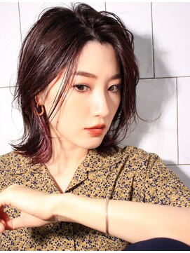 メリケンビューティーパーラー コウベ(MERICAN BEAUTY PARLOR KOBE) 「くびれヘア　デジタルパーマ　インナーカラー」牧田じゅん