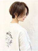 大人可愛い/ショートボブ/ハイライトカラー/ハンサムショート